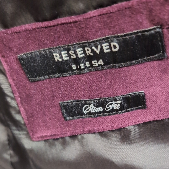 Reserved Rich Plum Men's Blazer - Picture 2 of 4